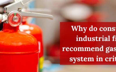 Why do consultants for industrial fire safety recommend gas suppression system in critical areas?
